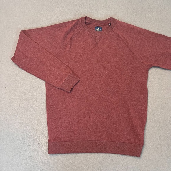 Johnnie-O Freeman Fleece Crewneck Sweatshirt Mens Sm Pullover‎ Maroon Modal Golf